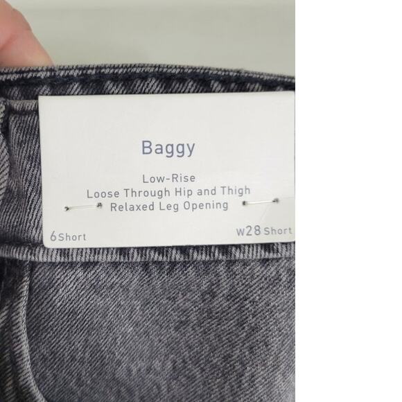 Hollister Jeans Womens 6 Short 28W Low-Rise Relaxed Baggy Jeans Faded Black NWT - Picture 8 of 8